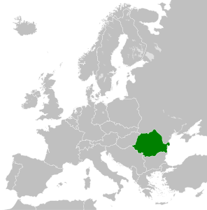 Социалистическая Республика Румыния на карте Европы[2]