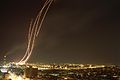 Image 34Patriot missiles launched to intercept an Iraqi Scud over Tel Aviv during the Gulf War (from History of Israel)