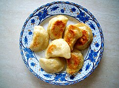Pierogi ruskie, Ruthenian dumplings of Kresy,[338] a national dish of Poland.
