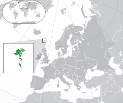 Faroe Adaları haritadaki konumu