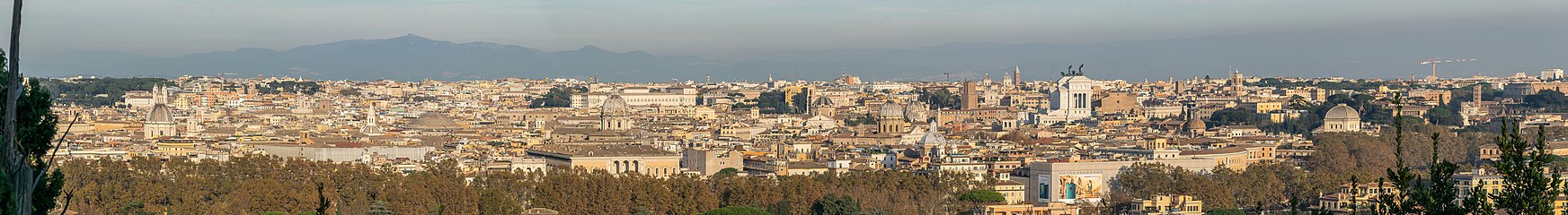 Panoramic view of Rome (seen from Gianicolo Hill)