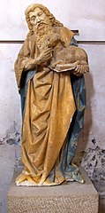 Statue du XVe siècle, église de Châteauneuf-en-Auxois (Côte-d'Or, France).