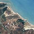 Luís Correia yakın kumul alanlarının uydu görüntüsü.