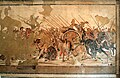 The "Battle of Issos" mosaic from Pompeii, exposed at MAN