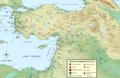 La provincia romana d'Asia nel 127 a.C., al termine del proconsolato di Manio Aquilio, che ne ridusse i territori ad Oriente, iniziando la costruzione di una rete stradale che si irraggiava da Efeso.
