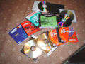 A bunch of recordable CDs