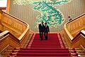 سەرۆک باراک ئۆباما و لی میونگ-باک لە ناو کۆشکی شین لە ٢٠١٠