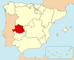 Provincia di Cáceres – Localizzazione