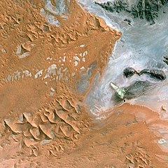 منظر لصحراء ناميب من القمر الصناعي سبوت