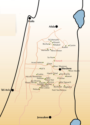 Mappa della Samaria