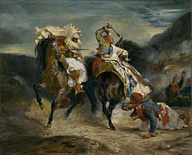 Eugène Delacroix, Combat de Giaour et Hassan (1826)