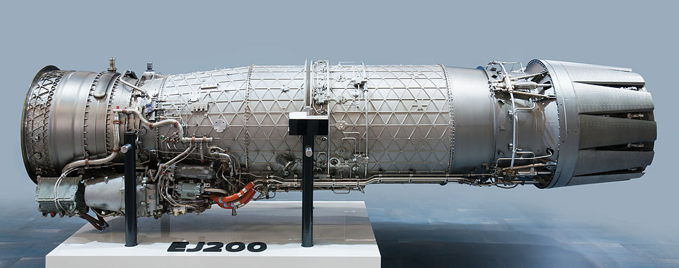      Eurojet EJ200 turbofan engine for Eurofighter Typhoon aircraft.