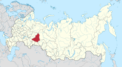 スヴェルドロフスク州の位置