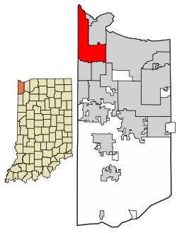 Location of Hammond in Lake County, Indiana