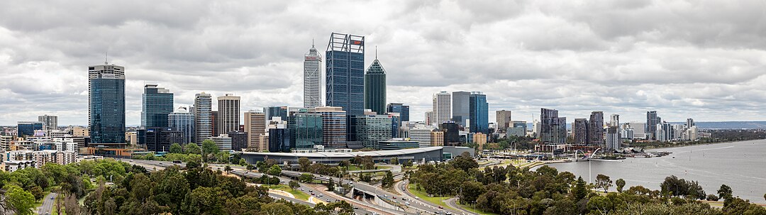 Skyline di Perth nel 2019