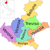 Provincies van de Veneto.