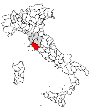 Провинция Гроссето на карте