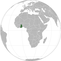 Dominion del Ghana - Localizzazione