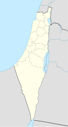 Mapa konturowa Mandatu Palestyny, w centrum znajduje się punkt z opisem „miejsce zdarzenia”