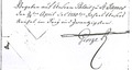 Ultimo paragrafo di un contratto tedesco del 1750 firmato da Giorgio II, re di Gran Bretagna ed elettore di Hannover. Contiene una miscela di caratteri Kurrent per le parole tedesche e "caratteri latini" per le parole inghlese e francese.
