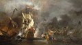 Navire anglais en action contre les corsaires barbaresques, 1676 (c. 1678)