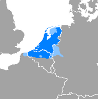 Verspreiding van Nederlands in Europa.