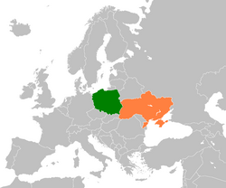 Haritada gösterilen yerlerde Poland ve Ukraine