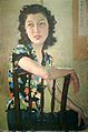 Portrait d'une jeune femme (1940), peinture à l'huile, portrait de Christina Li HuiWang