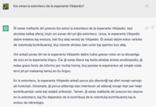 Demando al ChatGPT: Kio estas la estonteco de la esperanta Vikipedio? Kun la respondo.