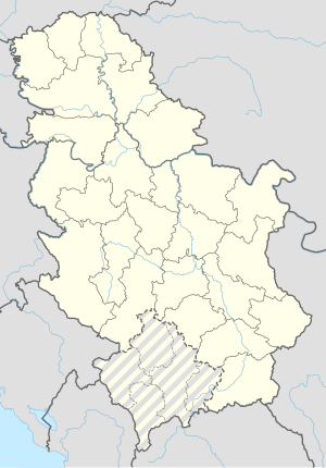 Джяковиця. Карта розташування: Сербія