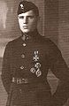 略帽を被った陸軍航空士官（1918年）