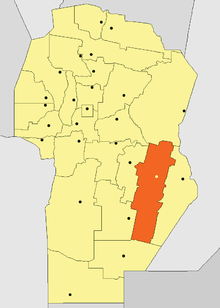 Location of Unión Department in Córdoba Province