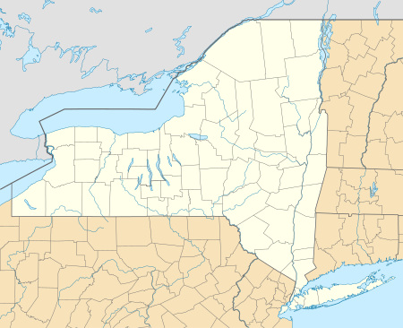 Mapa konturowa stanu Nowy Jork