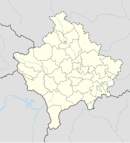 Prizren na mapi Kosovo