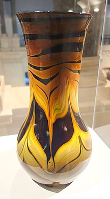 Стеклянная ваза, Луи Комфорт Тиффани, Художественный музей Цинциннати, США, 1893—1896