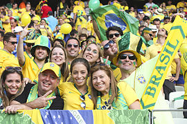 Tifosi brasiliani durante la Coppa del Mondo