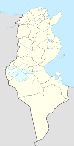 Hadrumetum på kartan över Tunisien