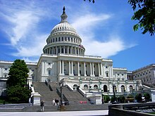 Kapitol ve Washingtonu, kde Senát zasedá