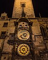Đồng hồ tòa thị chính Praha về đêm