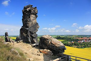 32. Platz: Kora27 mit Die Teufelsmauer im Naturschutzgebiet „Teufelsmauer und Bode nordöstlich Thale“ südwestlich von Weddersleben.