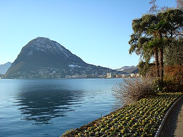 Il panorama di Lugano d'inverno