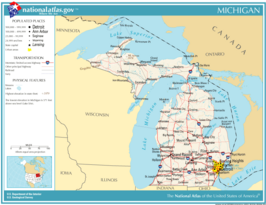 Kaart van State of Michigan