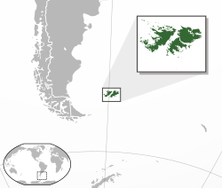 Ligging van die Falkland-eilande