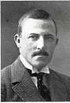 Portrett av Westly ca. 1916, mens han var hytteingeniør ved Sulitjelma Aktiebolaget Gruber