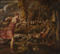 ティツィアーノ・ヴェチェッリオ『アクタイオンの死』（1559年 - 1575年）