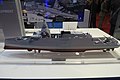 Model fregaty typu BELH@RRA, která je exportní verzí vyvíjených francouzských fregat třídy FTI (Frégate de Taille Intermédiaire)