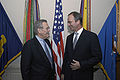 Donald Rumsfeld with Henk Kamp, Minister of Defence of the Netherlands.