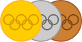 GoldSilverBronze medals.svg