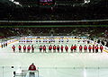 Tšekki ja Kanada aloittamassa keskinäistä otteluaan vuoden 2006 maailman­mestaruus­kilpailuissa