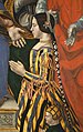 La duchessa Beatrice d'Este nella Pala Sforzesca, 1494-1495. Si noti la raffinatissima gorgierina stretta al collo.